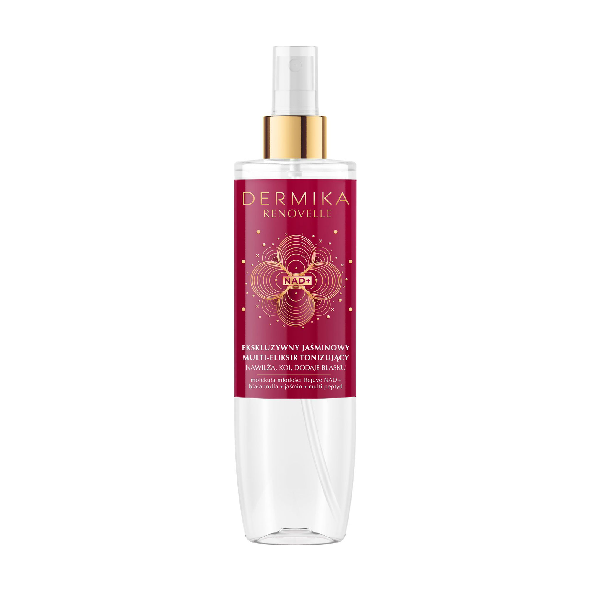 Жасминовий мультитонізувальний еліксир для обличчя Dermika Renovelle Exclusive Jasmine Multi Toning Elixir, 200 мл